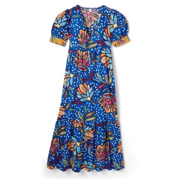 Tabitha Brown for Target Mixed Floral/Polka Dot Print Puff Sleeve Dress - Picture 6 of 14